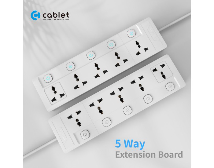 CABLET SPIKE 5 SOCKET 5 SWITCH 1.8M